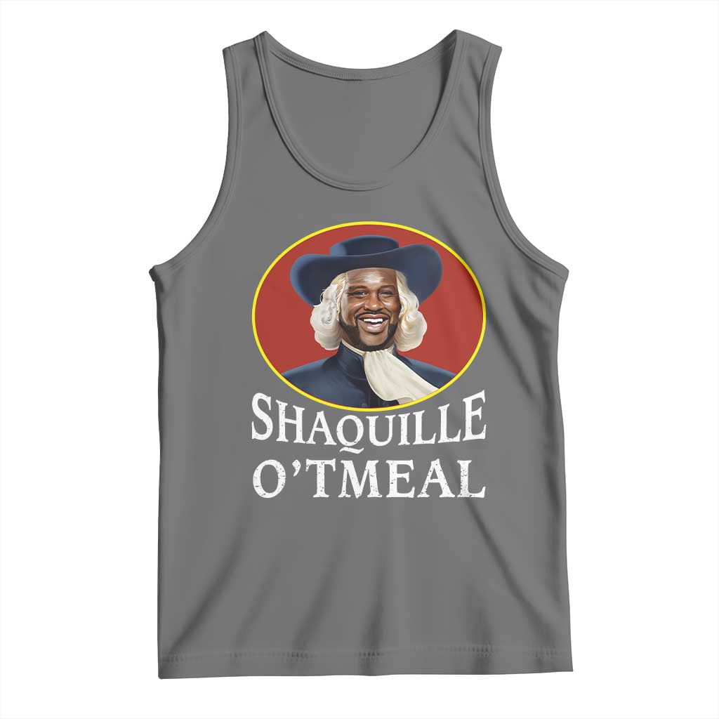 Funny Shaquille Oatmeal Tank Top Shaq O'neal Meme Cereal Parody TS02 Black Heather Print Your Wear