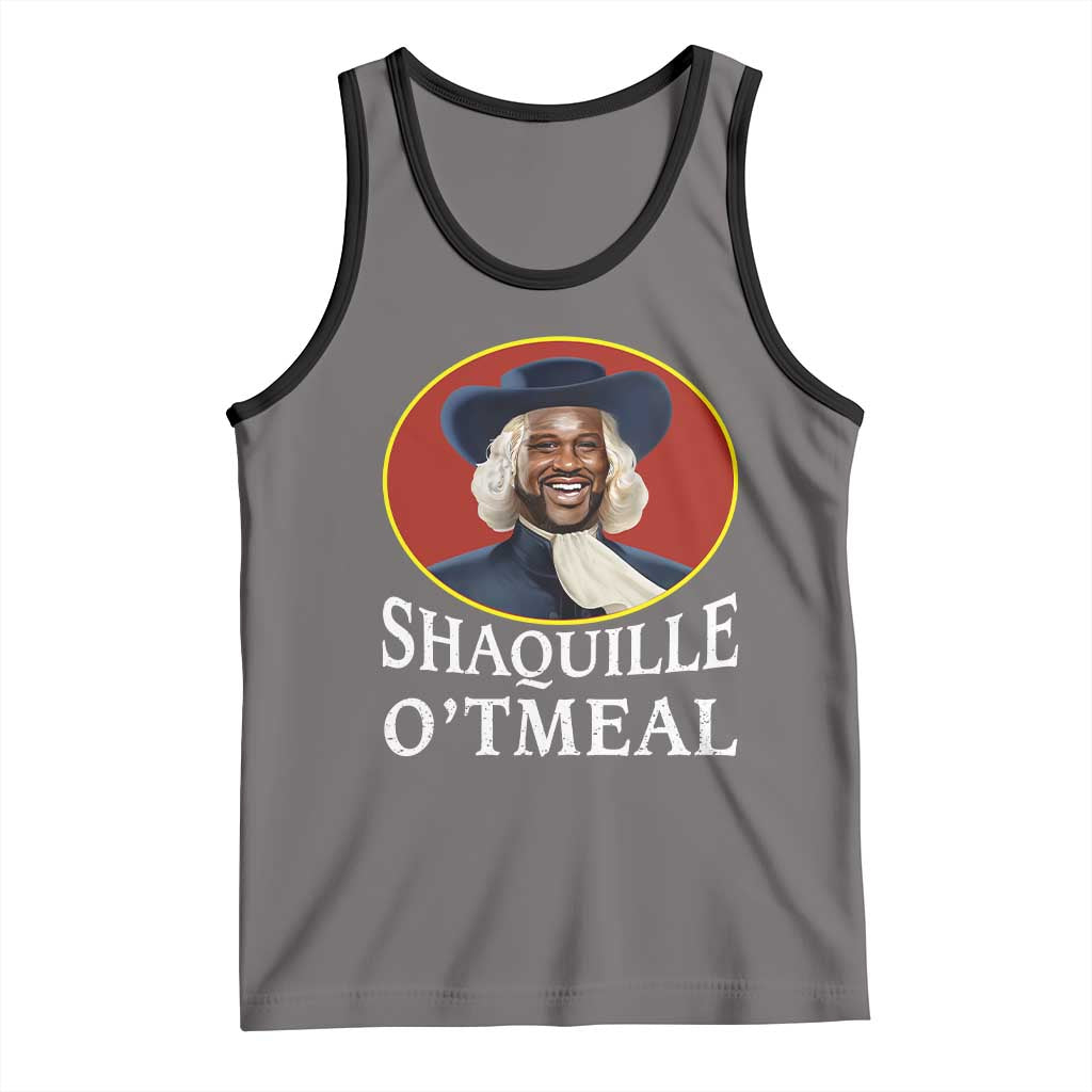 Funny Shaquille Oatmeal Tank Top Shaq O'neal Meme Cereal Parody TS02 Deep Heather Black Print Your Wear