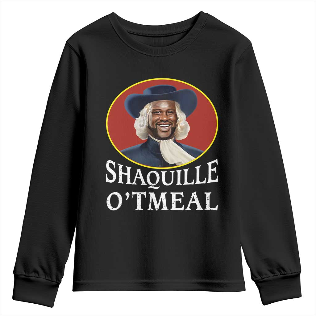 Funny Shaquille Oatmeal Youth Sweatshirt Shaq O'neal Meme Cereal Parody TS02 Black Print Your Wear