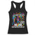 Autism Mom Racerback Tank Top Who Never Gives Up Family Support Autistic TS02 Black Print Your Wear