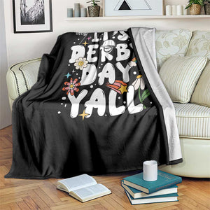 It's Derby Day Y'All Throw Blanket Retro Groovy KY Horse Racing TS02 Print Your Wear