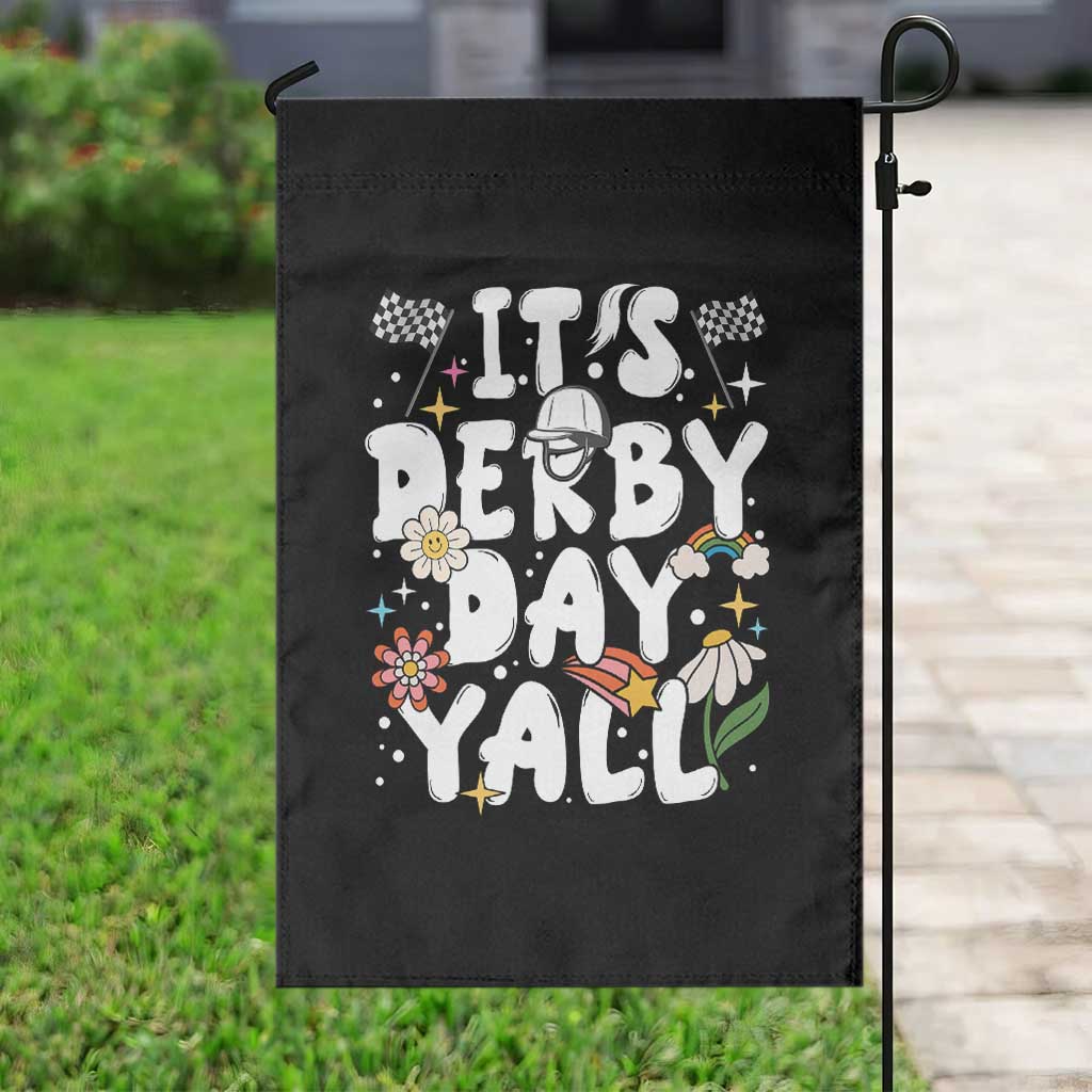 It's Derby Day Y'All Garden Flag Retro Groovy KY Horse Racing TS02 Print Your Wear