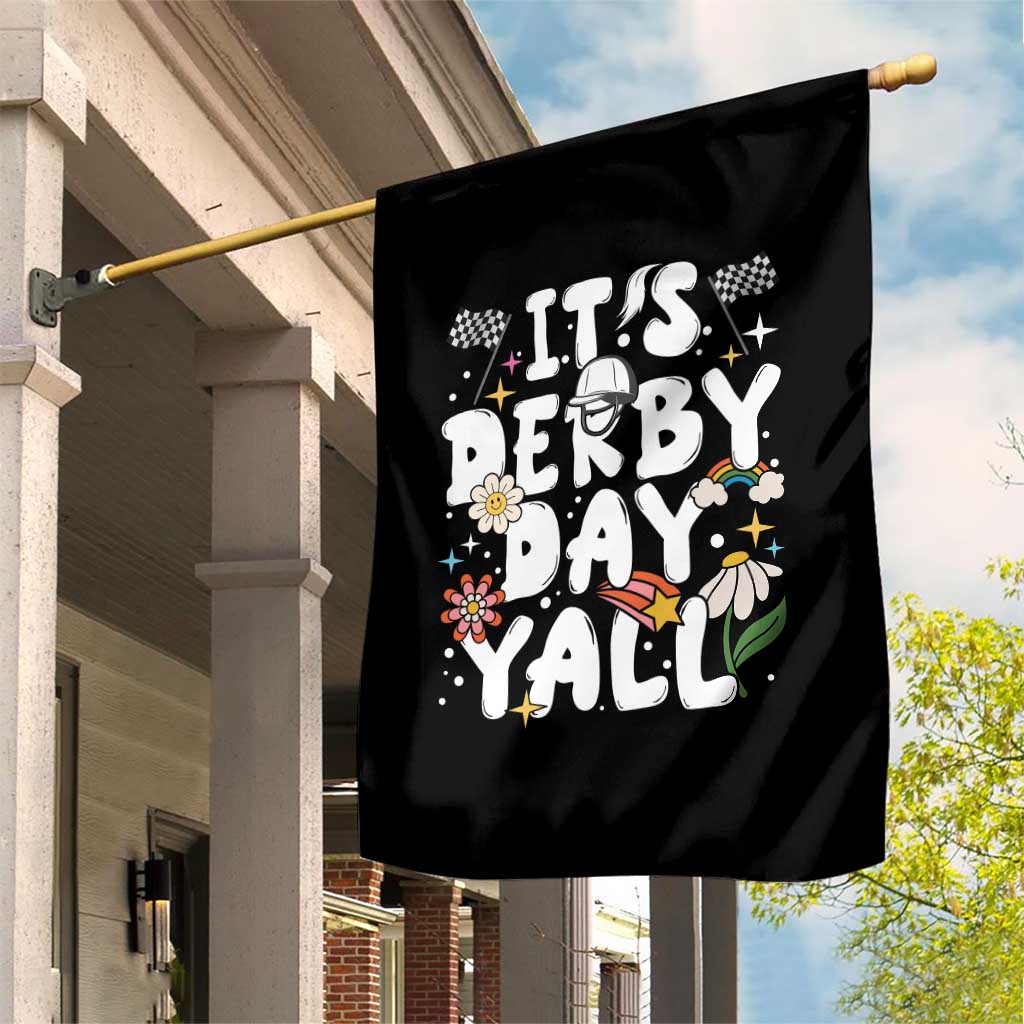 It's Derby Day Y'All Garden Flag Retro Groovy KY Horse Racing TS02 Print Your Wear