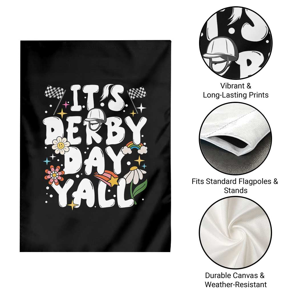 It's Derby Day Y'All Garden Flag Retro Groovy KY Horse Racing TS02 Print Your Wear