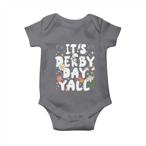 It's Derby Day Y'All Baby Onesie Retro Groovy KY Horse Racing TS02 Charcoal Print Your Wear