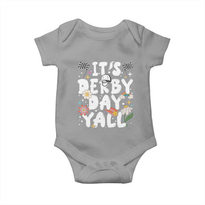 It's Derby Day Y'All Baby Onesie Retro Groovy KY Horse Racing TS02 Sport Gray Print Your Wear