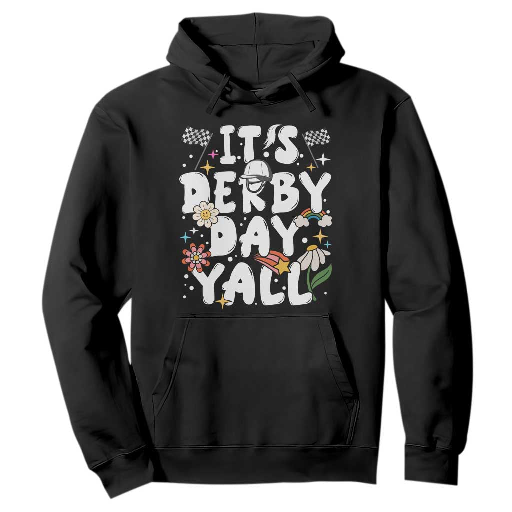 It's Derby Day Y'All Hoodie Retro Groovy KY Horse Racing TS02 Black Print Your Wear