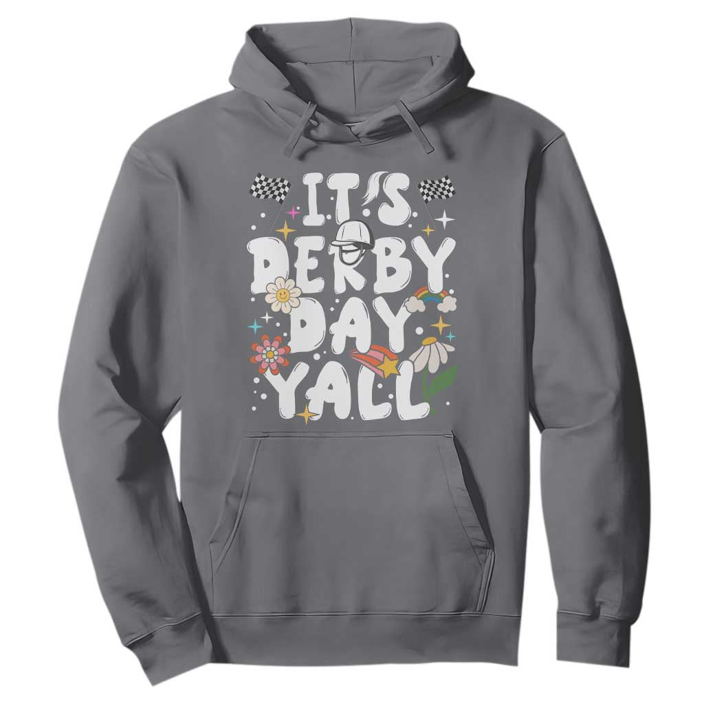 It's Derby Day Y'All Hoodie Retro Groovy KY Horse Racing TS02 Charcoal Print Your Wear