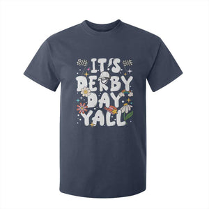 It's Derby Day Y'All T Shirt For Kid Retro Groovy KY Horse Racing TS02 Navy Print Your Wear