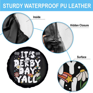 It's Derby Day Y'All Spare Tire Cover Retro Groovy KY Horse Racing TS02 Print Your Wear