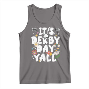 It's Derby Day Y'All Tank Top Retro Groovy KY Horse Racing TS02 Deep Heather Print Your Wear