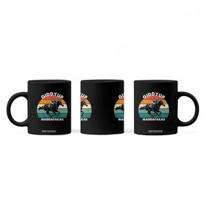 Giddy Up Madafakas Retro Sunset Horse Racing Coffee Mug Funny Sarcastic Equestrian Jockey Vintage 70s TS02 Print Your Wear