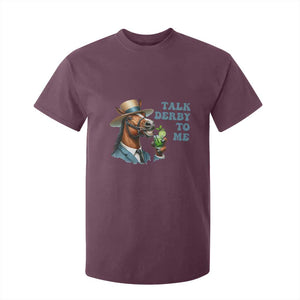 Talk Derby To Me T Shirt For Kid Funny Horse Racing KY Racing Day TS02 Maroon Print Your Wear