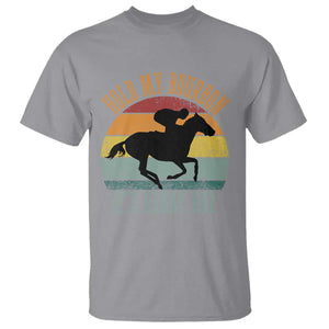 Hold My Bourbon It’s Derby Day Vintage Sunset T Shirt Funny Horse Racing Enthusiast Retro Graphic TS02 Sport Gray Print Your Wear