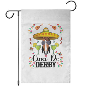 Cinco De Derby Funny Horse Racing Fiesta Garden Flag Mexican Sombrero and Margarita Horse Lover TS02 White Print Your Wear