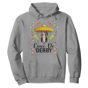 Cinco De Derby Funny Horse Racing Fiesta Hoodie Mexican Sombrero and Margarita Horse Lover TS02 Sport Gray Print Your Wear