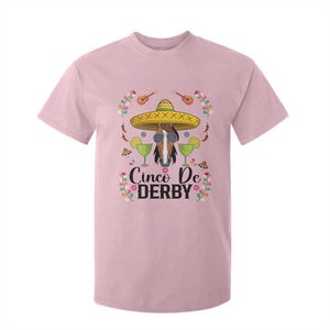 Cinco De Derby Funny Horse Racing Fiesta T Shirt For Kid Mexican Sombrero and Margarita Horse Lover TS02 Light Pink Print Your Wear