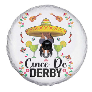 Cinco De Derby Funny Horse Racing Fiesta Spare Tire Cover Mexican Sombrero and Margarita Horse Lover TS02 Print Your Wear