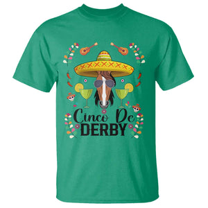 Cinco De Derby Funny Horse Racing Fiesta T Shirt Mexican Sombrero and Margarita Horse Lover TS02 Irish Green Print Your Wear