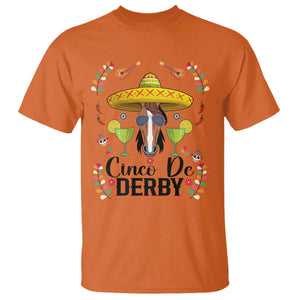 Cinco De Derby Funny Horse Racing Fiesta T Shirt Mexican Sombrero and Margarita Horse Lover TS02 Orange Print Your Wear