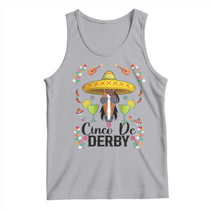 Cinco De Derby Funny Horse Racing Fiesta Tank Top Mexican Sombrero and Margarita Horse Lover TS02 Athletic Heather Print Your Wear