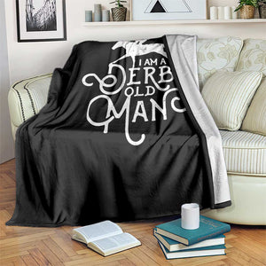 I Am A Derby Old Man Vintage Distressed Graphic Throw Blanket Classic Horse Racing Enthusiast Father’s Day Gift TS02 Print Your Wear
