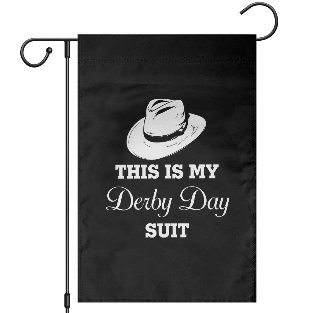 This Is My Derby Day Suit Fedora Hat Graphic Garden Flag Funny Sarcastic Horse Racing Fan Part TS02 Black Print Your Wear