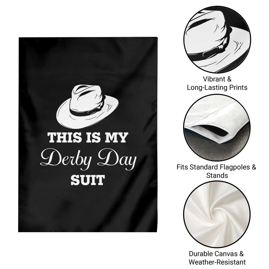 This Is My Derby Day Suit Fedora Hat Graphic Garden Flag Funny Sarcastic Horse Racing Fan Part TS02 Print Your Wear