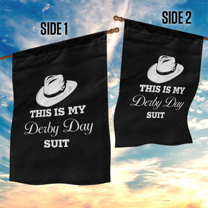 This Is My Derby Day Suit Fedora Hat Graphic Garden Flag Funny Sarcastic Horse Racing Fan Part TS02 Print Your Wear