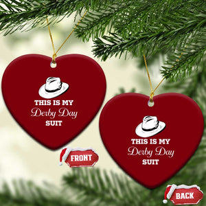 This Is My Derby Day Suit Fedora Hat Graphic Ceramic Ornament Funny Sarcastic Horse Racing Fan Part TS02 Print Your Wear