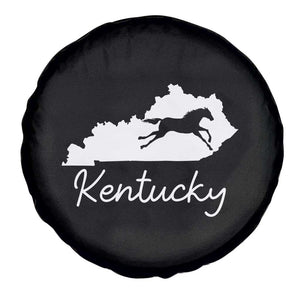 Kentucky State Map with Racing Horse Spare Tire Cover Bluegrass State Pride Equestrian TS02 Print Your Wear