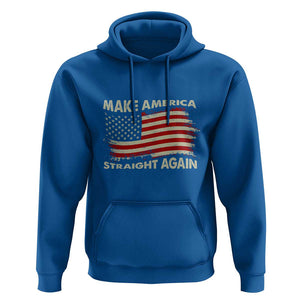 Funny MASA Hoodie Make America Straight Again American Flag Retro Groovy TS02 Royal Blue Print Your Wear