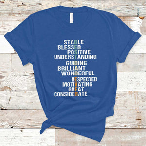 Funny Father's Day T Shirt Best Dad Ever With Words Appreciation TS02 Royal Blue Print Your Wear