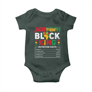 Funny Black King Nutrition Facts Baby Onesie African American TS02 Print Your Wear