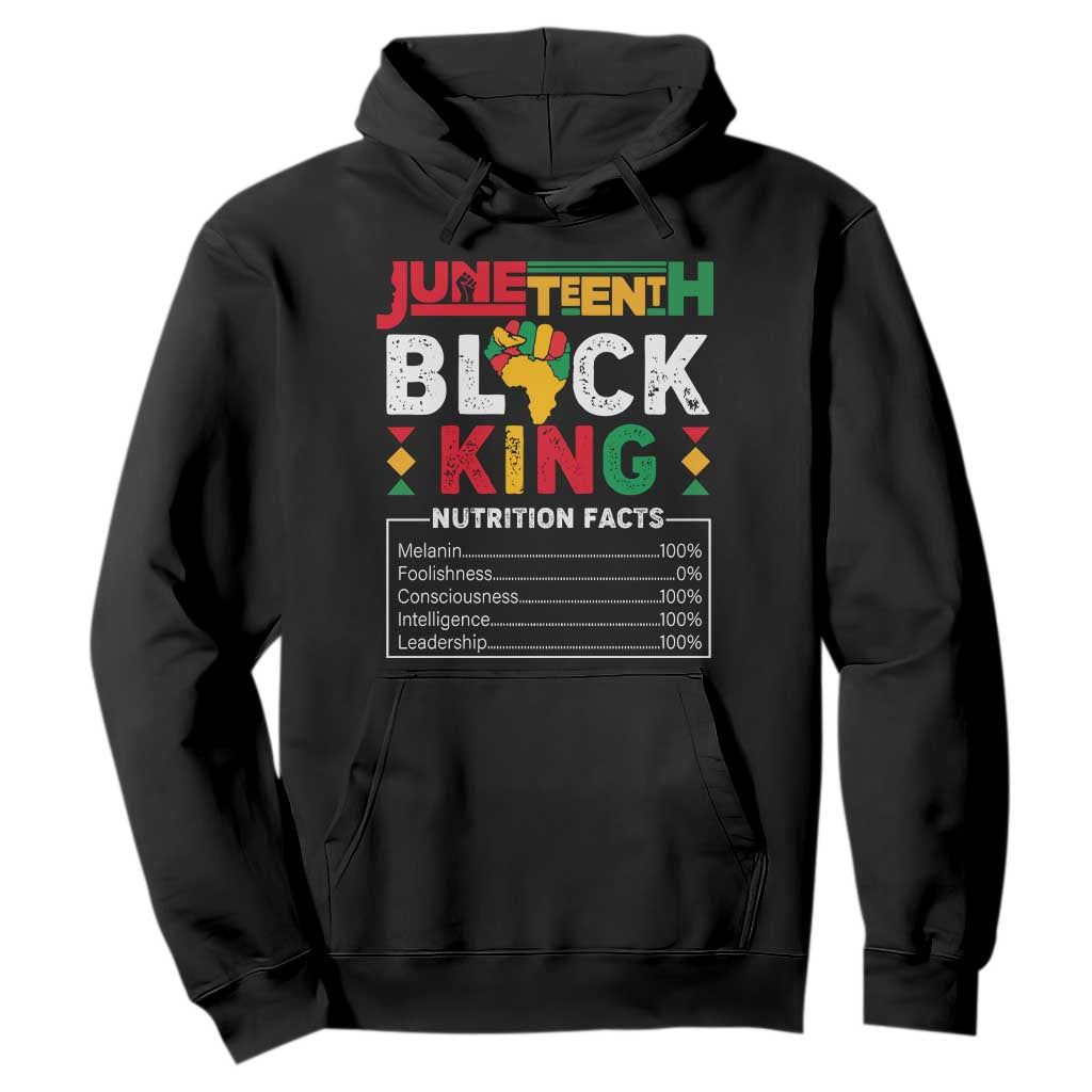 Juneteenth Black King Hoodie Funny Nutrition Facts TS02 Black Print Your Wear