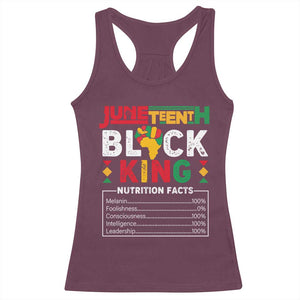 Funny Black King Nutrition Facts Racerback Tank Top African American TS02 Maroon Print Your Wear