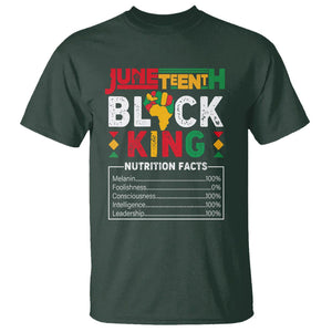 Juneteenth Black King T Shirt Funny Nutrition Facts TS02 Dark Forest Green Print Your Wear