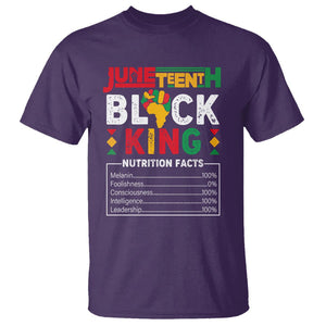Juneteenth Black King T Shirt Funny Nutrition Facts TS02 Purple Print Your Wear