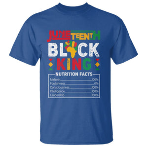 Juneteenth Black King T Shirt Funny Nutrition Facts TS02 Royal Blue Print Your Wear