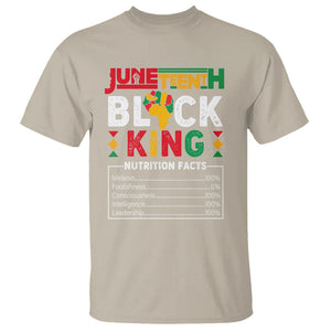 Juneteenth Black King T Shirt Funny Nutrition Facts TS02 Sand Print Your Wear