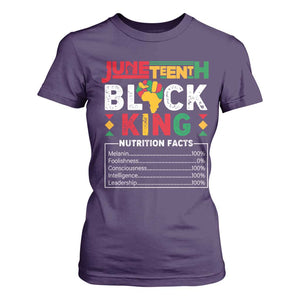 Funny Black King Nutrition Facts T Shirt For Women African American TS02 Purple Print Your Wear