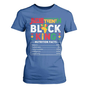 Funny Black King Nutrition Facts T Shirt For Women African American TS02 Royal Blue Print Your Wear
