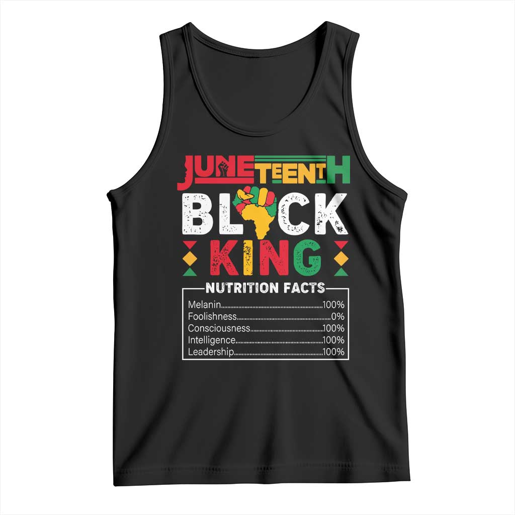 Funny Black King Nutrition Facts Tank Top African American TS02 Black Print Your Wear