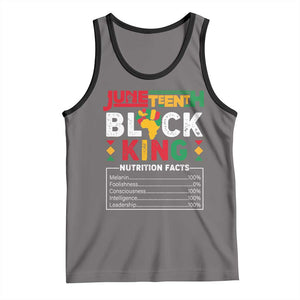 Funny Black King Nutrition Facts Tank Top African American TS02 Deep Heather Black Print Your Wear