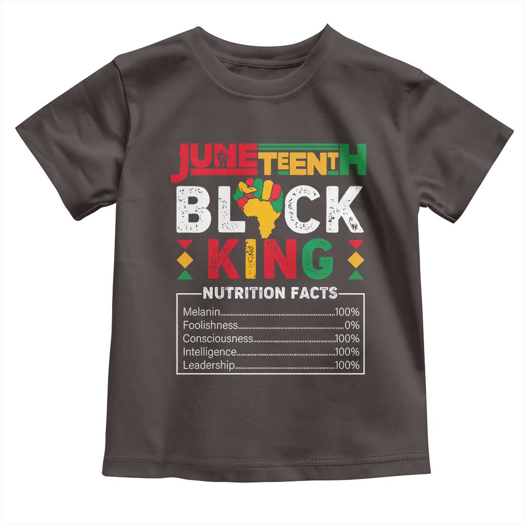 Funny Black King Nutrition Facts Toddler T Shirt African American TS02 Dark Chocolate Print Your Wear