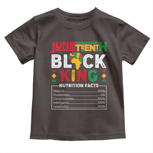 Funny Black King Nutrition Facts Toddler T Shirt African American TS02 Dark Chocolate Print Your Wear
