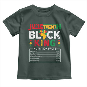 Funny Black King Nutrition Facts Toddler T Shirt African American TS02 Dark Forest Green Print Your Wear