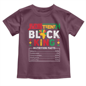 Funny Black King Nutrition Facts Toddler T Shirt African American TS02 Maroon Print Your Wear