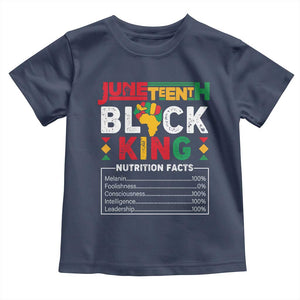 Funny Black King Nutrition Facts Toddler T Shirt African American TS02 Navy Print Your Wear