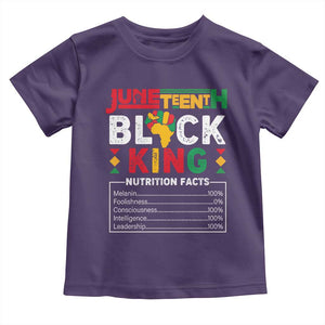 Funny Black King Nutrition Facts Toddler T Shirt African American TS02 Purple Print Your Wear